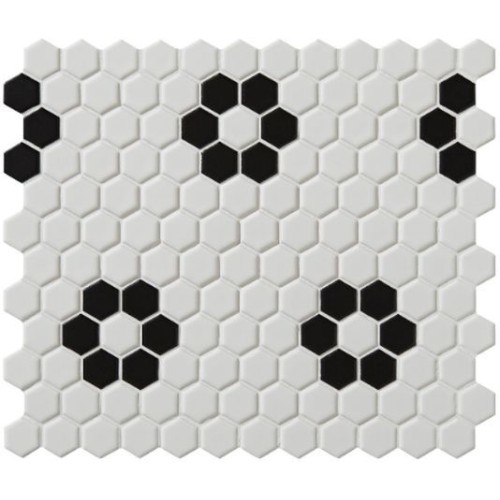 Ca Pietra - Mono Hex Porcelain Mosaic Tile 26 x 30 x 0.6cm