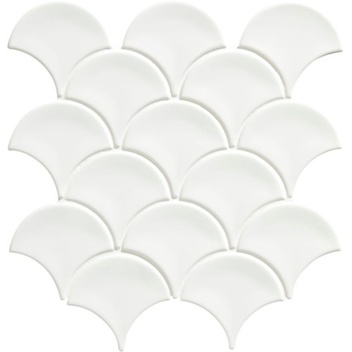 Ca Pietra - Gelato Scallop Porcelain Mosaic Tile 25.9 x 27.3 x 0.6cm